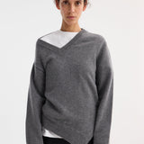 ROHE - Two-way deconstructed jumper | mid grey melange