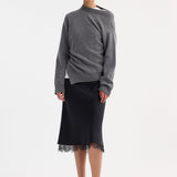 ROHE - Two-way deconstructed jumper | mid grey melange
