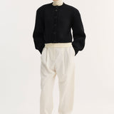 ROHE - Statement shoulder cardigan | black