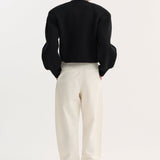 ROHE - Statement shoulder cardigan | black