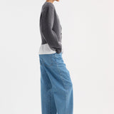 ROHE - Statement shoulder cardigan | mid grey melange