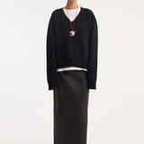 ROHE - Sleeve wrap jumper | black