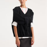ROHE - Sleeve wrap jumper | black