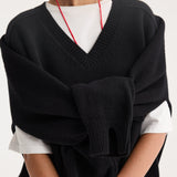 ROHE - Sleeve wrap jumper | black