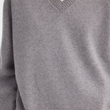 ROHE - Sleeve wrap jumper | mid grey melange