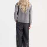 ROHE - Sleeve wrap jumper | mid grey melange