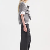 ROHE - Sleeve wrap jumper | mid grey melange