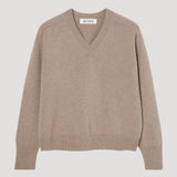 ROHE - Sleeve wrap jumper | taupe melange
