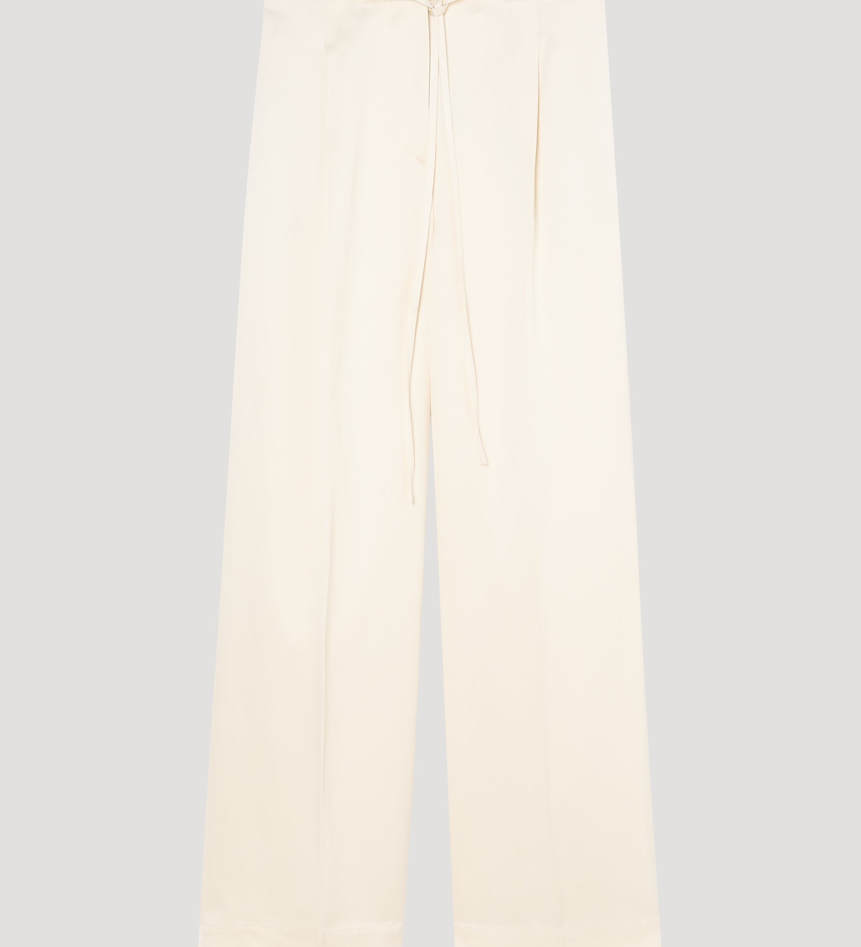 ROHE - Relaxed drawstring satin trousers | cream