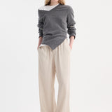 ROHE - Wide leg silk trousers | classic stripe