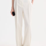 ROHE - Mid-waist tailored trousers | off white