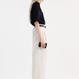 ROHE - Mid-waist tailored trousers | off white