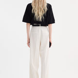 ROHE - Mid-waist tailored trousers | off white