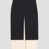ROHE - Contrast upside-down skirt | black