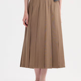 ROHE - Plissé wrap skirt | khaki