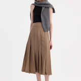 ROHE - Plissé wrap skirt | khaki