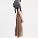 ROHE - Plissé wrap skirt | khaki