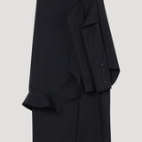 ROHE - Shirt wrap skirt | black