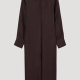 ROHE - Silk open back wrap dress | mahogany