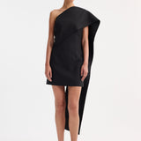 ROHE - Short sculptural sash dress | black