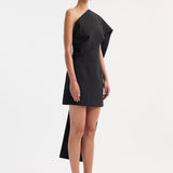 ROHE - Short sculptural sash dress | black