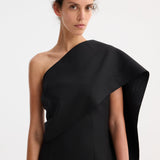 ROHE - Short sculptural sash dress | black