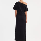 ROHE - Asymmetrical knitted dress | black