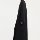 ROHE - Mandarin wool coat | black