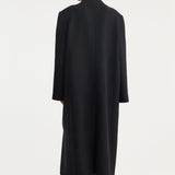 ROHE - Mandarin wool coat | black