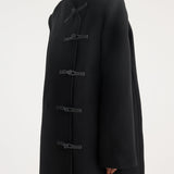 ROHE - Mandarin wool coat | black