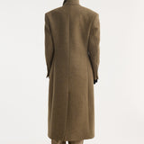ROHE - Hourglass wool coat | forest melange