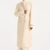 ROHE - Hourglass wool coat | off white