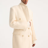 ROHE - Hourglass wool coat | off white