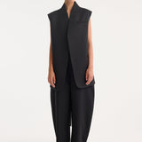 ROHE - Reimagined oversized gilet | black