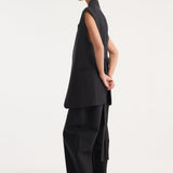ROHE - Reimagined oversized gilet | black