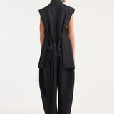 ROHE - Reimagined oversized gilet | black