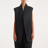 ROHE - Reimagined oversized gilet | black