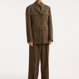 ROHE - Safari blazer-jacket | forest