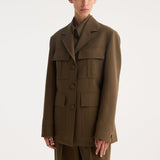 ROHE - Safari blazer-jacket | forest
