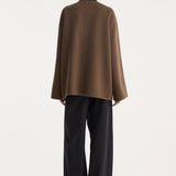 ROHE - Mandarin double-faced wool jacket | taupe