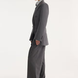 ROHE - Hourglass blazer | dark grey melange