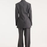 ROHE - Hourglass blazer | dark grey melange
