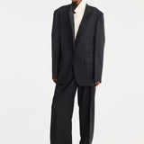 ROHE - Contrast detail blazer | black