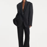 ROHE - Contrast detail blazer | black