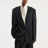 ROHE - Contrast detail blazer | black