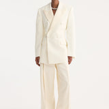 ROHE - Hourglass tuxedo blazer | off white