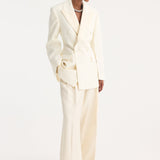 ROHE - Hourglass tuxedo blazer | off white
