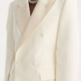 ROHE - Hourglass tuxedo blazer | off white