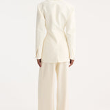 ROHE - Hourglass tuxedo blazer | off white