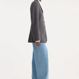 ROHE - Fitted wool blazer | dark grey melange